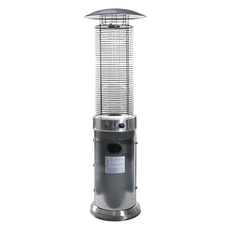 34000 BTU Stainless Steel Round Glass Tube Patio Heater