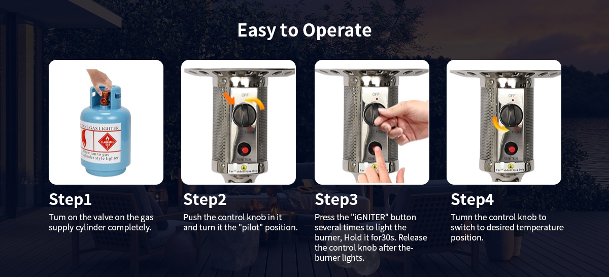 Mushroom Patio Heater Firing Operation