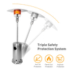 JDX Natural Gas Outdoor Heaters with Wheels and Cover
